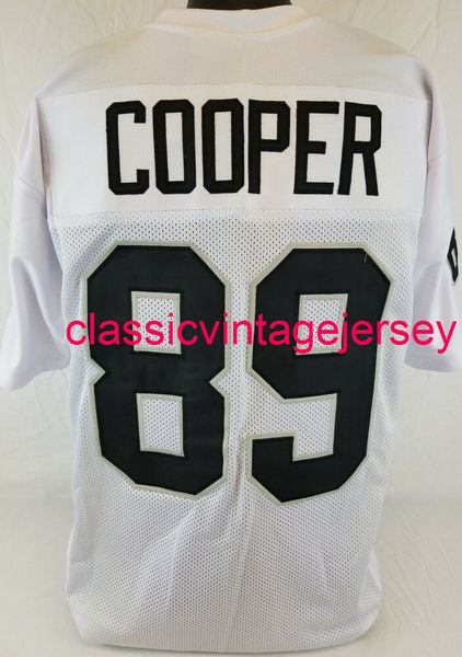 Hommes Femmes Jeunes Amari Cooper Maillot de football blanc cousu sur mesure XS-5XL 6XL