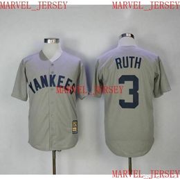 Maillots de baseball pour hommes et femmes, Babe Ruth, cousus, personnalisés avec n'importe quel nom et numéro, XS-5XL
