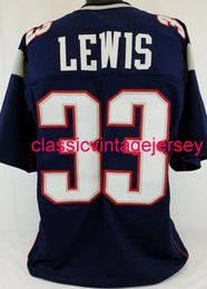 Uomo Donna Gioventù Dion Lewis Maglia da calcio blu cucita su misura XS-5XL 6XL