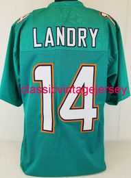 Hombres Juveniles Jóvenes Jarvis Landry Custom Sewnwn Teal Football Jersey XS-5XL 6XL