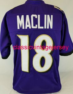 Men Vrouwen Jeugd Jeremy Maclin Custom Sewn Purple Football Jersey XS-5XL 6XL