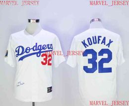 Hommes Femmes Jeunes Sandy Koufax Maillots de Baseball cousus personnaliser n'importe quel nom numéro maillot XS-5XL