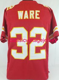 Hommes Femmes Jeunesse Spencer Ware Custom Sewn Red Football Jersey XS-5XL 6XL