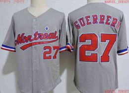 Hombres Mujeres Jóvenes Vladimir Guerrero Jerseys de béisbol cosidos personalizar cualquier nombre número jersey XS-5XL