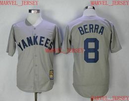 Hommes Femmes Jeunesse Yogi Berra Baseball Maillots cousus personnaliser n'importe quel numéro de maillot XS-5XL