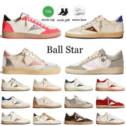 Heren Dames Ball Star Designer Casual Schoenen Goud Zilver Glitter Suède Handgemaakte Italië Merk Lederen Bovenste Lage Top Vintage Platform Sneakers Loafers Trainers Maat 35-46