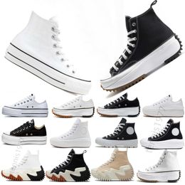 Botte Cuir Pour Homme Canvasschoenen run star damesschoenen Vrijetijdsschoenen Platformschoen Sport Sneakers Lente en herfst Klassiek Drievoudig Zwart Wit Hoog Lage schoenen