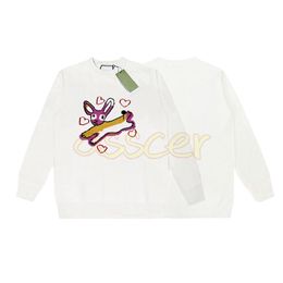 Men Dames Casual White Sweater Designer Mens Jacquard Rabbit Knit Jumpers unisex ronde nek gebreide kleding maat xs-l