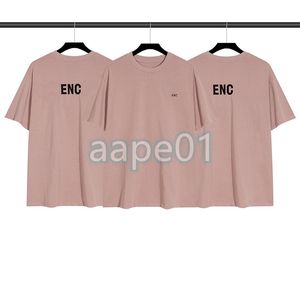 Hommes Femmes Classique Lettre Imprimer Tee Mode Hommes À Manches Courtes Rose T Chemises Homme Casual Lâche D'été Tops Taille S-2XL