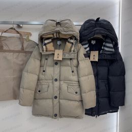 Heren Dames Designer Donsparka Gestreepte winterjassen met capuchon Warm houden Casual bovenkleding Jassen Unisex Supre Dikke kleding met topkwaliteit