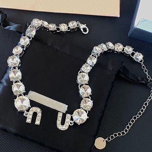 Men Dames Designer Ketting Diamant kristallen ketens merkbrief hangers verzilverde koperen kettingen ketting mode sieraden geschenk accessoire