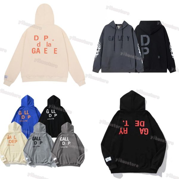 Hommes Femmes Galleries Dept Hoodie Sweate Designer Hoodie Pull Lettre Flamme doodle Imprimer T-shirt à manches longues High Street Sweatshirts Hip hop