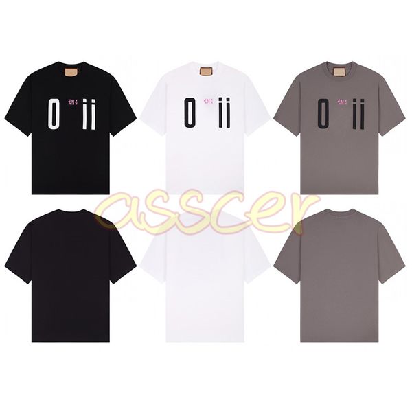 Hommes femmes pur coton t-shirt mode grande lettre imprimer t-shirts hommes vêtements à manches courtes hauts taille XS-L