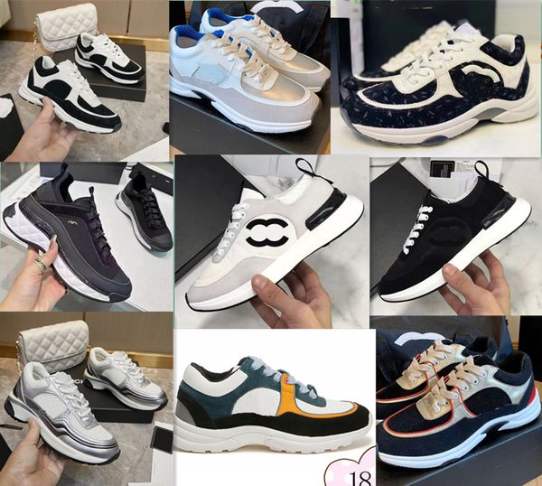 Hombres para mujer Entrenadores deportivos Zapatos casuales Zapatillas de deporte de diseño clásico Fuera de la oficina Zapatilla de deporte Zapato de canal de lujo Zapatos de moda para hombre Zapatillas de deporte estrella Tamaño 35-46