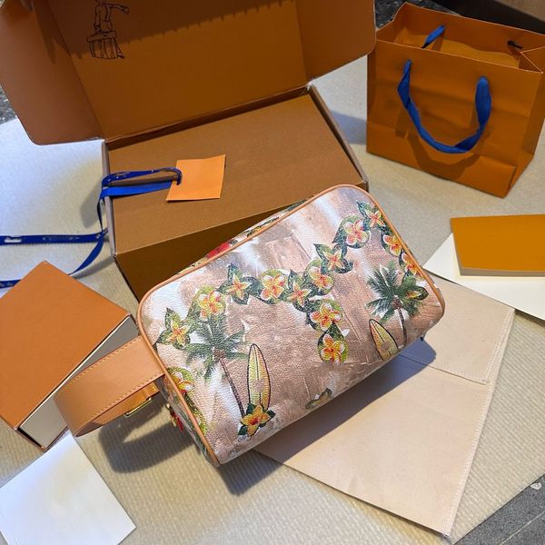 Männer Frauen Make-up-Tasche mit Reißverschluss, Designer-Frauen-Waschbeutel, große Kapazität, Kosmetiktaschen, Kulturbeutel, klassische Reise-Kulturtasche für Männer