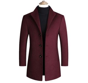 Men Wool Blends Coats Autumn Winter Solid Chaqueta de alta calidad Ropa de marca lujosa3264270