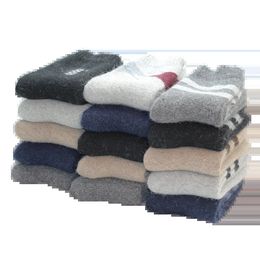 Chaussettes en laine mérinos pour hommes, pour l'hiver, thermiques, chaudes, épaisses, bottes de randonnée, lourdes, douces et confortables, par temps froid, 5 paquets, 240112