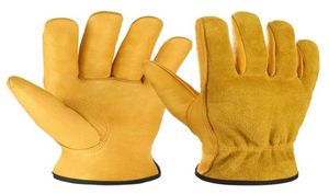 Guantes de trabajo para hombres, cuero vacuno suave, conductor, caza, conducción, granja, jardín, soldadura, protección de seguridad, trabajadores de seguridad, guante mecánico 6757442