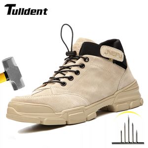 Zapatos de seguridad para el trabajo para hombre, punta de acero, antigolpes, techo, suave, ligero, cómodo, indestructible, protector, transpirable