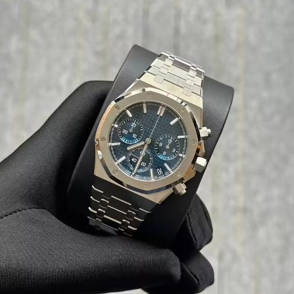 Reloj de pulsera para hombre, 41 mm, mecánico, automático, antideslumbrante, zafiro, espejo de cristal de alta penetración, acero fino 316 con pulido satinado