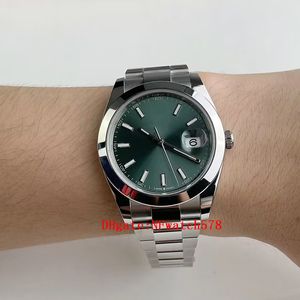 Montre-bracelet pour homme Platine Vert menthe 126300 Montre 41 mm Montre automatique pour homme Mécanique automatique 3235 Montres pour homme Montres-bracelets étanches