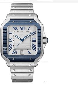 Montre-bracelet à quartz pour hommes, mode carrée, cadran bleu, bracelet en métal en acier inoxydable, montres décontractées, horloge de Sport, Montre De Luxe car06