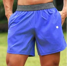 Hommes Yoga Shorts de sport en plein air Fitness séchage rapide lululemens couleur unie courant de marée décontracté course lulu quart pantalon lulusthin