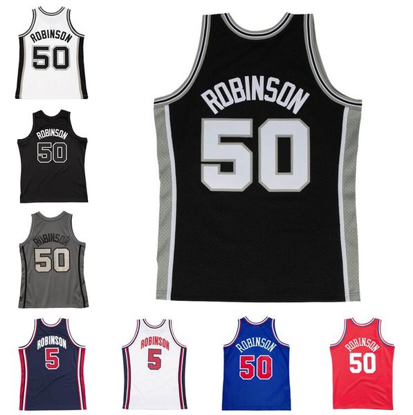 Maillots de basket-ball cousus David Robinson 1998-99 Finals mesh Hardwoods maillot rétro classique Hommes Femmes Jeunes S-6XL