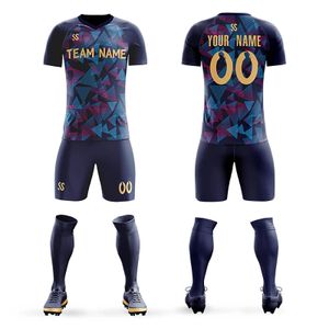 Ensembles de maillots de football personnalisés pour hommes/jeunes avec le nom et le numéro des joueurs sans dégommage imprimé sur la chemise de sport de jeu en plein air 240325