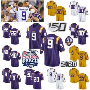 Hommes jeunesse Joe Burreaux Jersey Burrow Clyde Edwards-helaire Odell Beckham Jr. Leonard Fournette College Football Jerseys Clyde Edwards-Helaire Grant Delpit