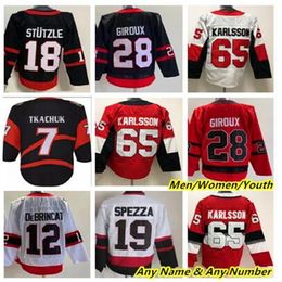 Mannen Jeugd Vrouwen Aangepaste Brady Tkachuk Jerseys Thomas Chabot Claude Giroux Drake Batherson Erik Brannstrom Jake Sanderson Anton Forsberg Tim Stutzle Joseph gestikt