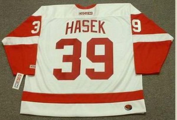 Hombres Juveniles Mujeres Vintage Hockeys 39 Dominik Hasek 2002 CCM Hockey Jersey Tamaño S5XL Custom Name o Number1078632