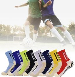 Men039 Anti Slip Football Choches Athletic Long Socks Absorbants Sports Grip Choques pour le football de basket Volleyball Running Sock1645898