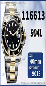 Men039s montre mécanique automatique Submariner 40MM 116613 LN LB 904L AAA réplique 11 Super Clone Top marque de luxe V11 ARF 18k N28135597