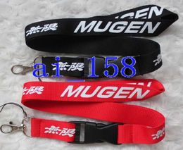 men039s auto MUgen Zwart SLEUTELketting Lanyard nekkoorden Mobiele Telefoon Bandjes Charms ID Houder 2 kleuren kan kiezen7590131