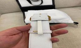 Men039s CEINTURE FEMMES039S Big Gold Buckle Big Silver Buckle Cuir Classic Blanc 25cm 30cm 35cm 38cm Zetdjtze5655967