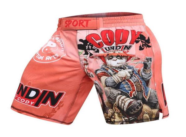 Men039s Pantalons de boxe Impression de shorts MMA Kickboxing Fight Fracling Short Panda Muay Thai Boxing Shorts Sanda Kickboxing Shorts6024905