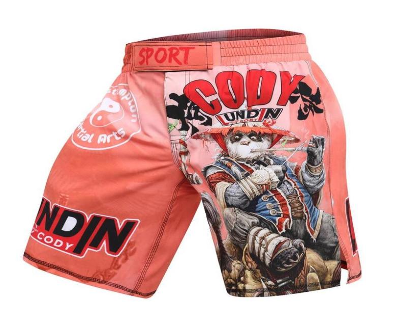 Men039s Boxing Pants Printing MMA Shorts kickboxing Fight Grappling short panda Muay Thai boxing shorts sanda Kickboxing Shorts4039590