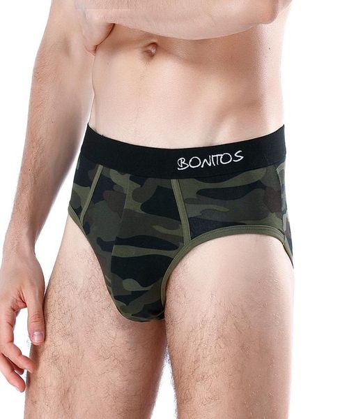 Men039s Slips Coton Culotte Rayure Gay Sexy Camouflage Homme Sous-Vêtements Triangulaire Tee Slip Mâle Confortable Respirant2966296