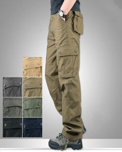 MEN039S LADGO -BROEK CASUAL MENS PAND Multi -zakken Militaire tactische broek Mannen uit het Leger Leger Straight Blacks Lange broek7817987