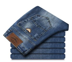 Men039S Casual hoogwaardige luxe jeans nieuwe casual broek gat brief bedrukte jeans 6674651