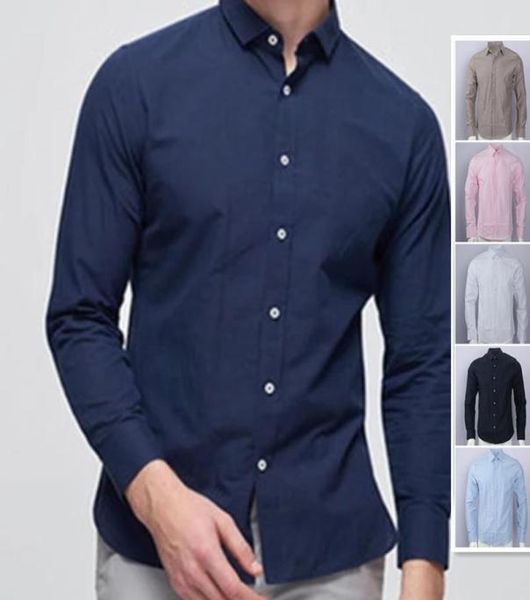 Men039S Shirts décontractés Homme Big Small Horse Oxford Cotton Shirt Camisa masculin Men Long Manche Robe Fashion Hombre Chemise A7931199