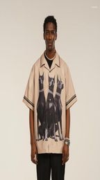 Men039S Casual Shirts Men039S Street Fashion Cool Doberman Dog Print Black Men39S Shirt Short Sleeve Summer 2022 For Men 64625301140