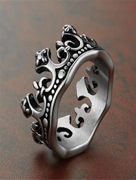 MEN039S CH2022 Chrome Nieuwe Thaise zilveren Zwart Crown Ring Fengkro Titanium Steel Casting en Women039S Hearts KBGH3492430