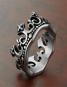 Men039s CH2022 Chrome New Thai Silver Black Crown Ring Fengkro Titanium Steel Casting and Women039S Hearts KBGH5195981