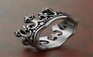 MEN039S CH2022 Chrome Nieuwe Thaise zilveren Zwart Crown Ring Fengkro Titanium Steel Casting en Women039S Hearts KBGH7577997