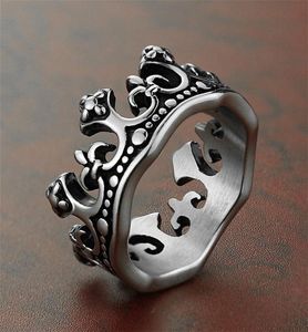 Men039s Ch2022 Chrome nouveau Thai argent noir couronne anneau Fengkro titane acier coulée et Women039s coeurs Kbgh9659639