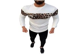 Men039s Kleding Luipaard Patchwork T-shirt Fitness Lange Mouw T-shirts O Hals Man Jongen T-shirt Voor Mannelijke T-shirts Mxxl 30H T20064089841