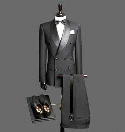 Men039S Dubbele borsten bruiloft bruidegom Tuxedos Prom Formal Dinner sjaal SHAWEL SUPEL SUIDE SURGEN GROOMSMEN MENS JAAG VAST PROEKS2905039