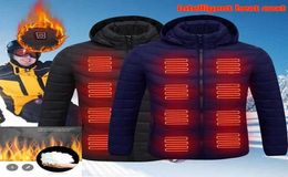 Men039s Down Parkas Vestes chauffées électriques VITEST COTON COFTOOR EXTÉRIEUR USB CHAUPING HOODED THERMALER THERMER3105822